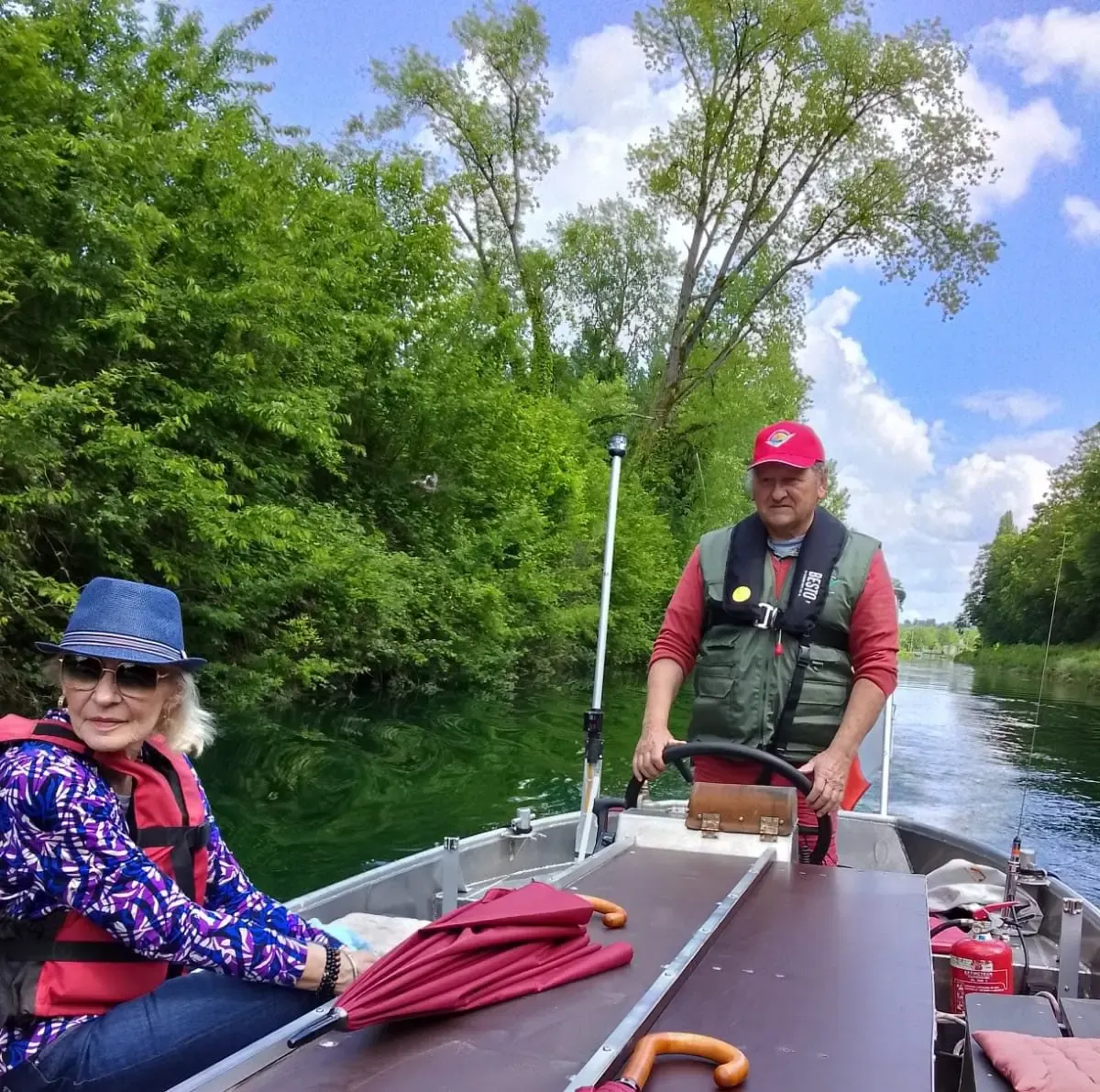 Passagers à bord de la gribane